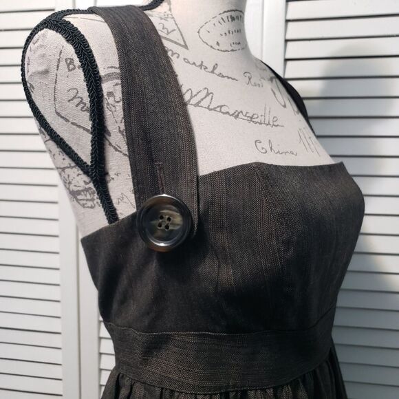 Laila Azhar Pinafore Jumper Dress Womens Size 6 Brown Wool Blend Sleeveless Mini - Picture 4 of 13